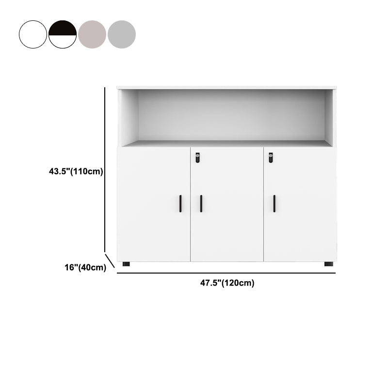 Wood Filing Cabinet Contemporary File Cabinet with Lock and Roll-out Shelves