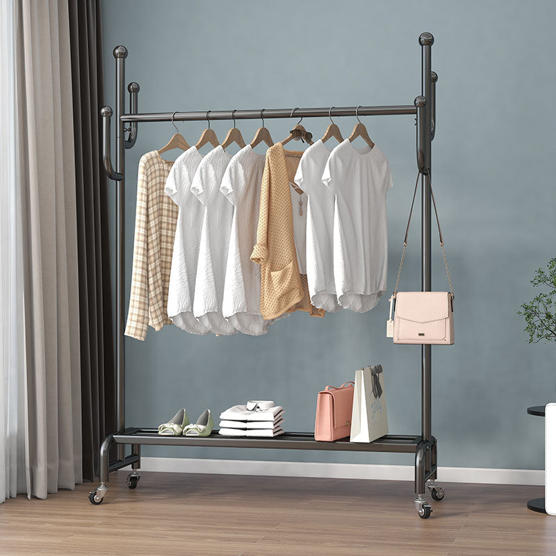 Modern Style Coat Rack Metallic Free Standing Hooks Design Coat Hanger with Shelve