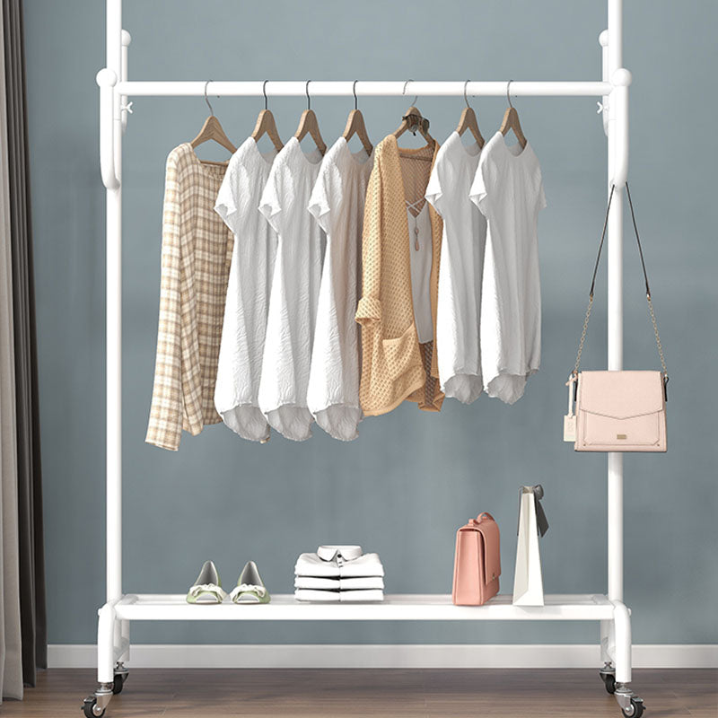 Modern Style Coat Rack Metallic Free Standing Hooks Design Coat Hanger with Shelve