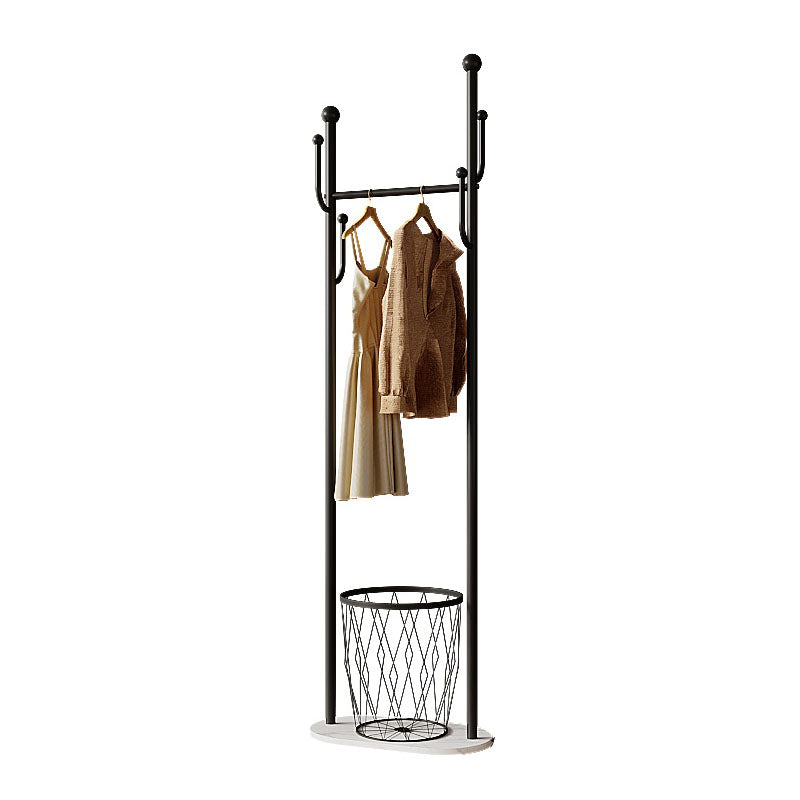 Gorgeous Coat Rack Coat Hooks Metal Storage Basket Coat Rack with Castors