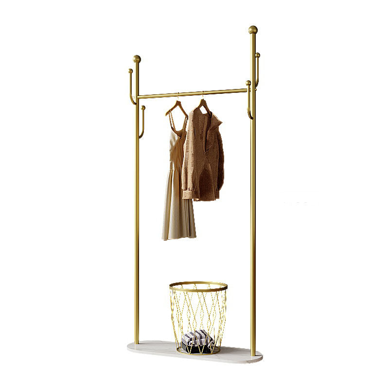 Gorgeous Coat Rack Coat Hooks Metal Storage Basket Coat Rack with Castors