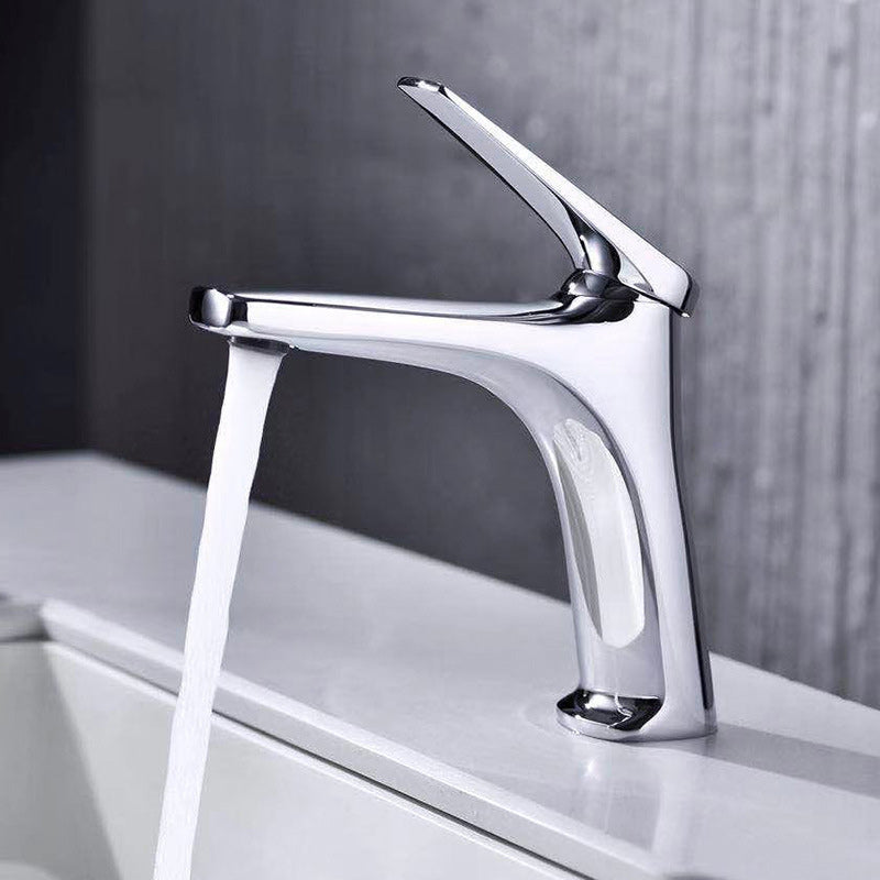 Contemporary Copper Vessel Faucet Lever Handles Low Arc Vessel Faucet