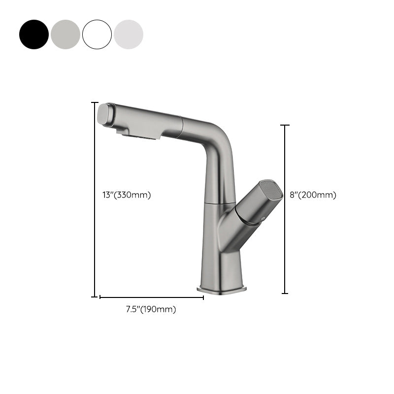 Modern Vessel Faucet Brass Lever Handles Swivel Spout Vessel Sink Bathroom Faucet