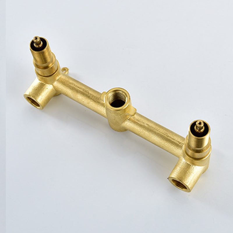 3 Holes Faucet 2 Cross Handles Wall Mounted Faucet for Bathroom