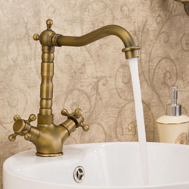 Glam Centerset Faucet One Hole Bathroom Faucet with 2 Handles