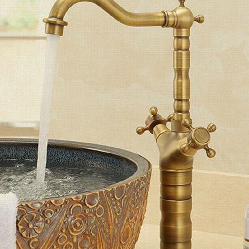 Glam Centerset Faucet One Hole Bathroom Faucet with 2 Handles