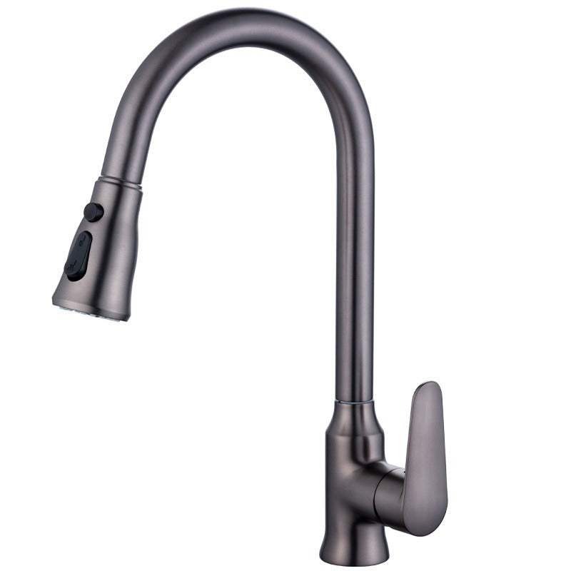 Modern 1-Handle Faucet with Pull out Sprayer with Water Dispenser Copper Faucet