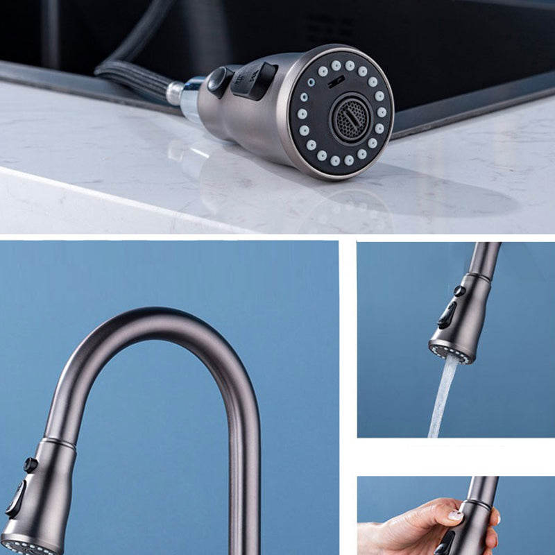 Modern 1-Handle Faucet with Pull out Sprayer with Water Dispenser Copper Faucet