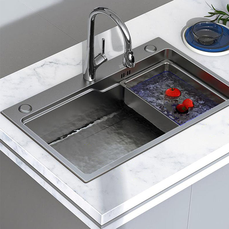 Modern Kitchen Sink Stainless Steel with Drain Assembly and Strainer Workstation Sink