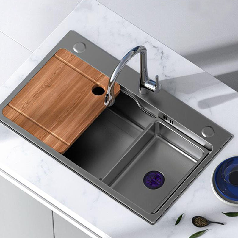 Modern Kitchen Sink Stainless Steel with Drain Assembly and Strainer Workstation Sink