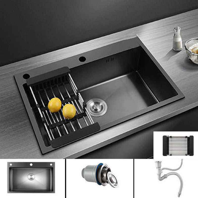 Modern Kitchen Sink Stainless Steel with Drain Assembly and Strainer Workstation Sink