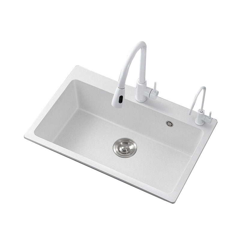 Modern Kitchen Sink Quartz with Accessories and Faucet Drop-In Workstation Sink