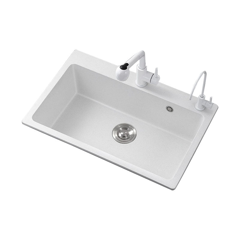 Modern Kitchen Sink Quartz with Accessories and Faucet Drop-In Workstation Sink