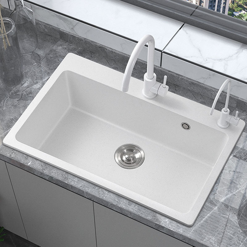 Modern Kitchen Sink Quartz with Accessories and Faucet Drop-In Workstation Sink