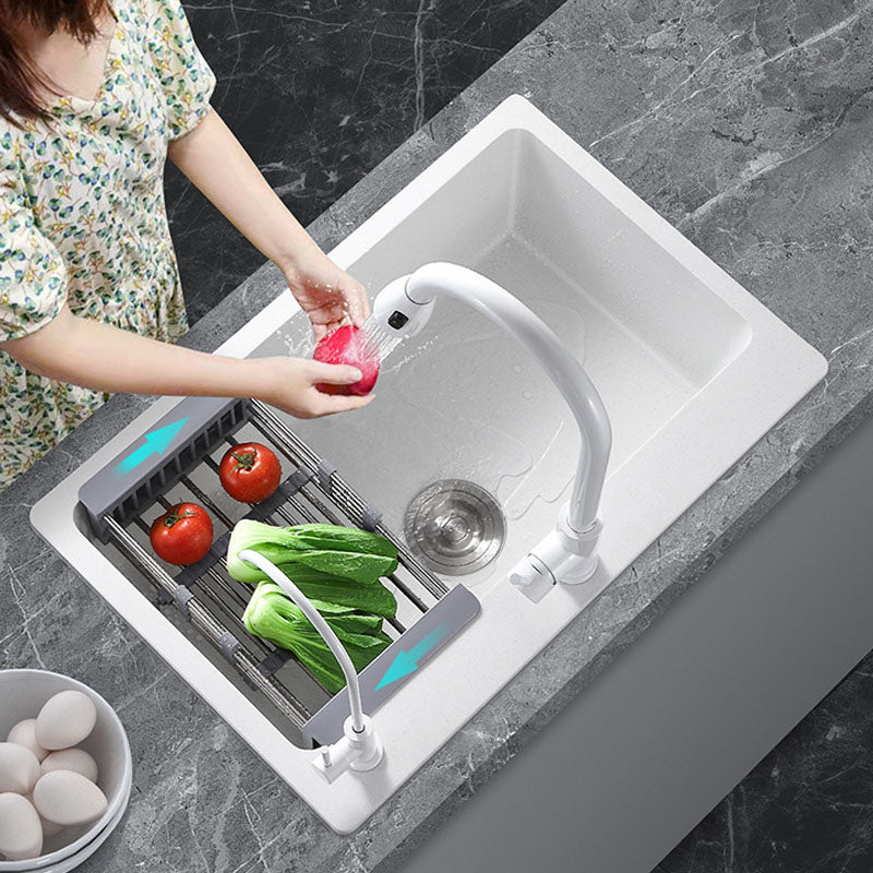 Modern Kitchen Sink Quartz with Accessories and Faucet Drop-In Workstation Sink