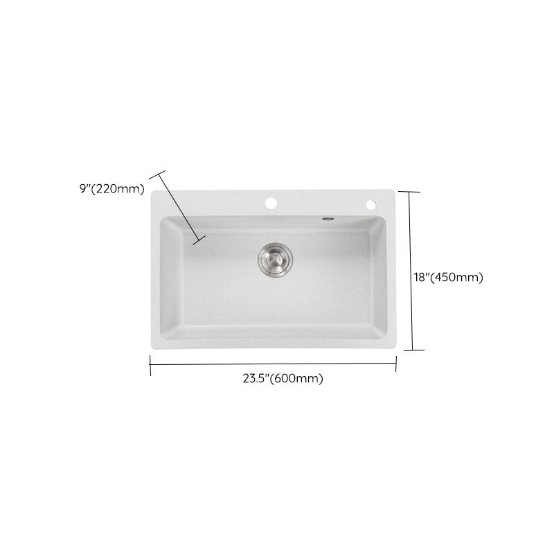 Modern Kitchen Sink Quartz with Accessories and Faucet Drop-In Workstation Sink