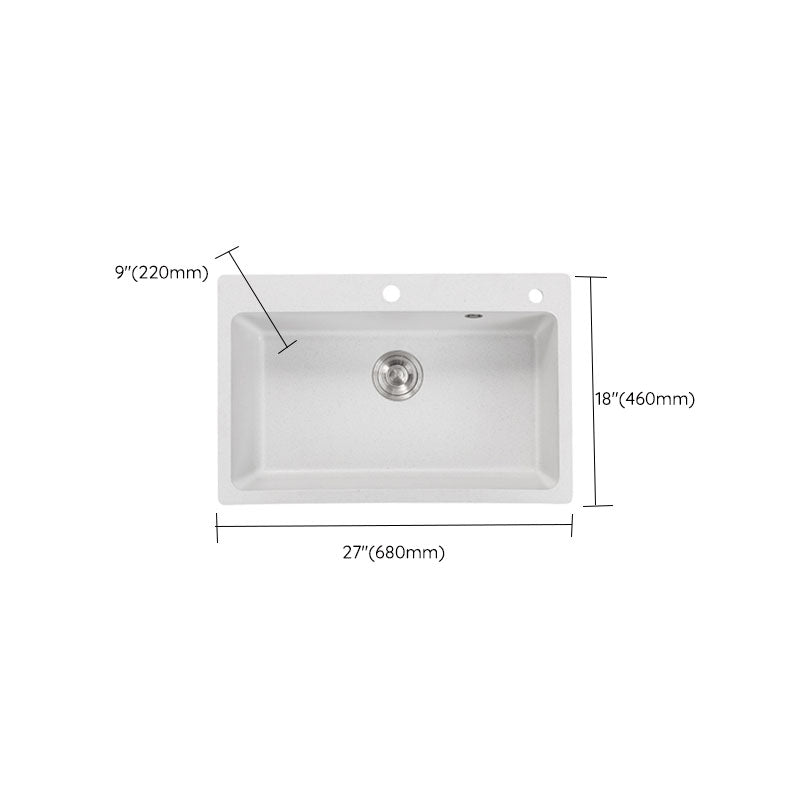 Modern Kitchen Sink Quartz with Accessories and Faucet Drop-In Workstation Sink