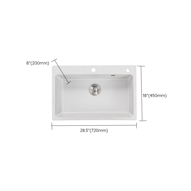 Modern Kitchen Sink Quartz with Accessories and Faucet Drop-In Workstation Sink