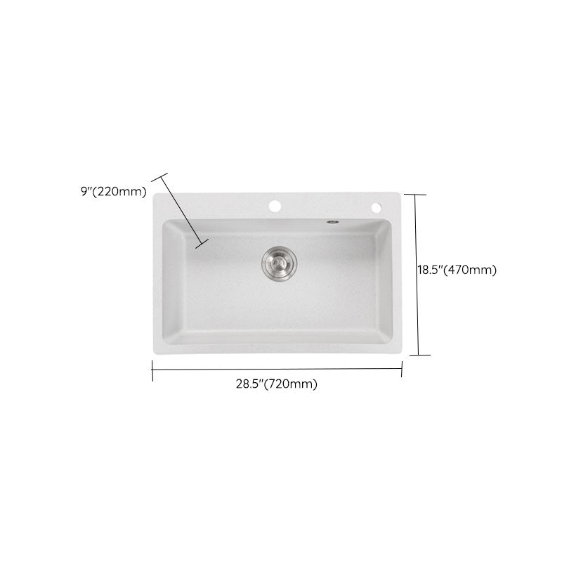 Modern Kitchen Sink Quartz with Accessories and Faucet Drop-In Workstation Sink