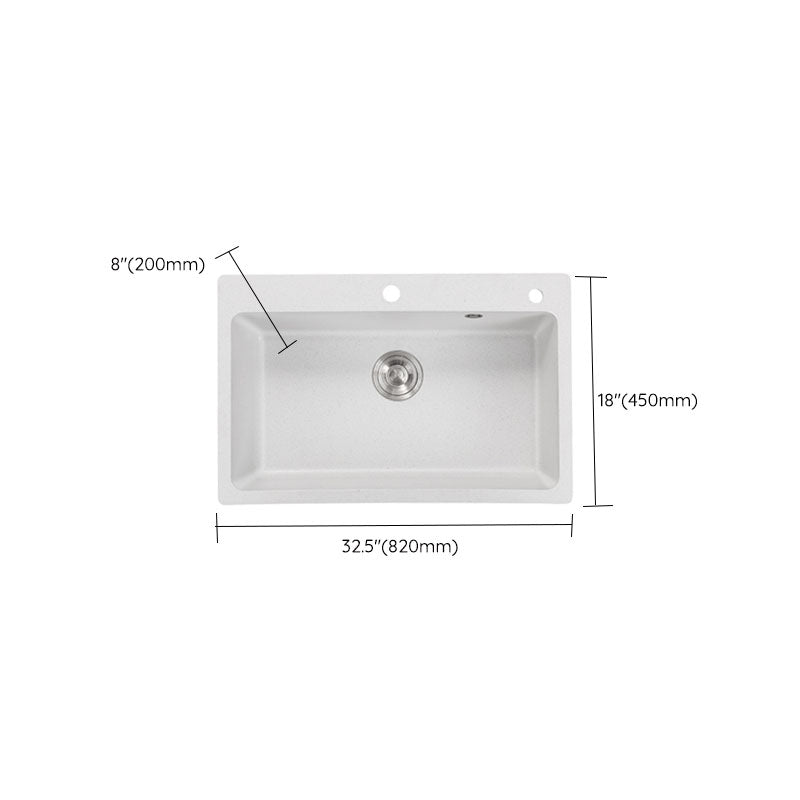 Modern Kitchen Sink Quartz with Accessories and Faucet Drop-In Workstation Sink