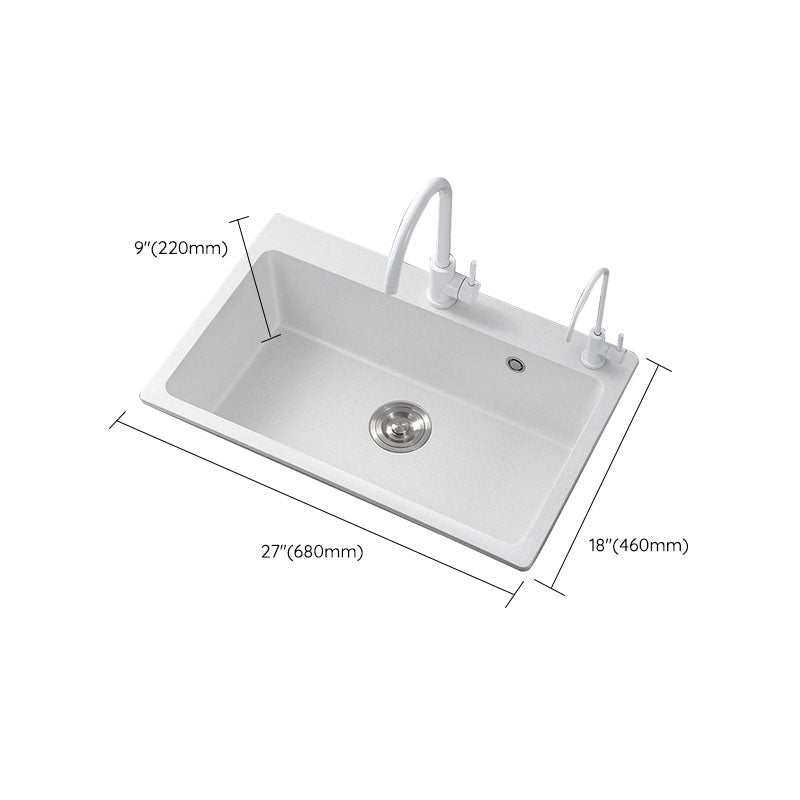 Modern Kitchen Sink Quartz with Accessories and Faucet Drop-In Workstation Sink