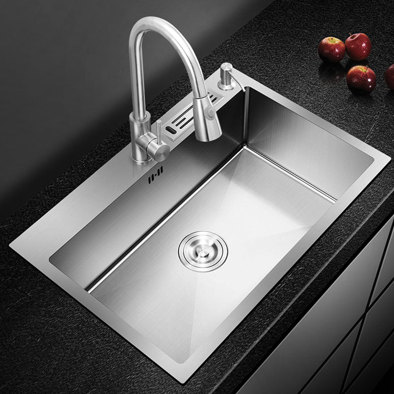 Modern Kitchen Sink Stainless Steel with Accessories and Faucet Kitchen Bar Sink