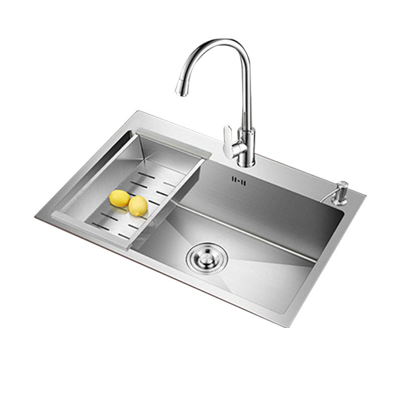 Modern Kitchen Sink Stainless Steel with Accessories and Faucet Kitchen Bar Sink