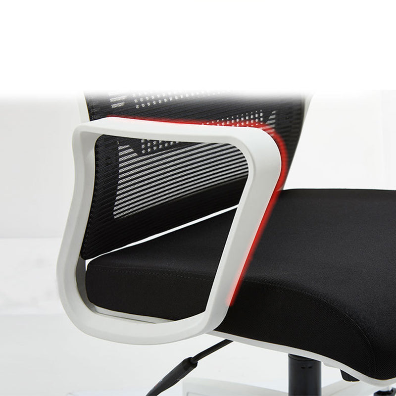 Contemporary Arm Chair Fixed Arms Mid-back Breathable Air Grid Office Chair