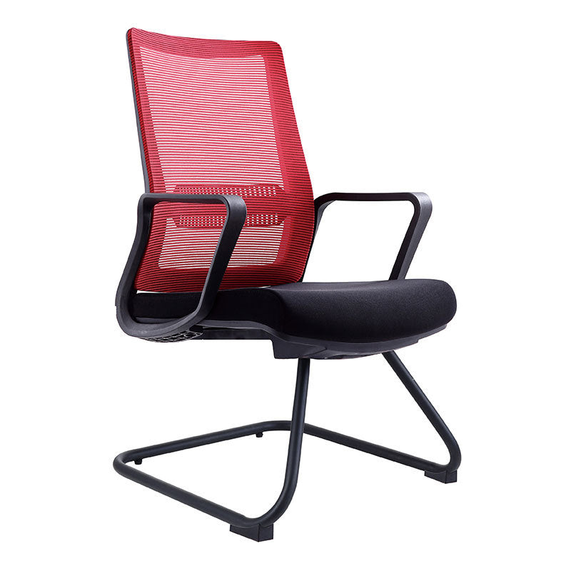 Contemporary Arm Chair Fixed Arms Mid-back Breathable Air Grid Office Chair