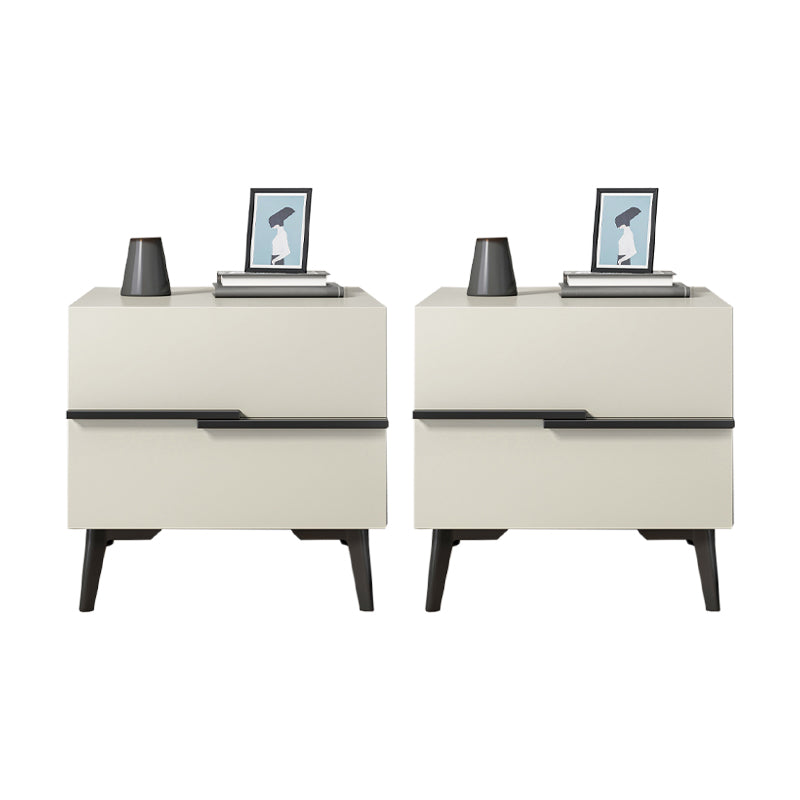 Contemporary Bed Nightstand Open Storage Night Table for Bedroom