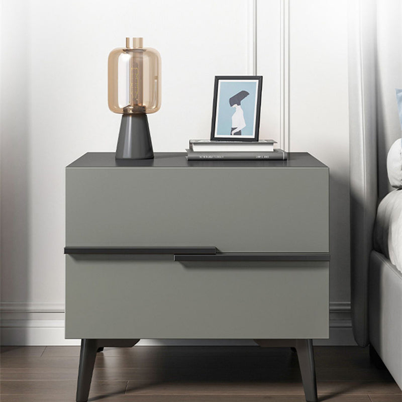 Contemporary Bed Nightstand Open Storage Night Table for Bedroom