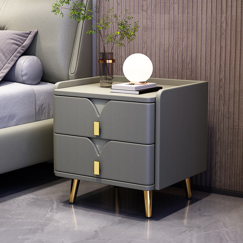 Solid Wood Bed Nightstand Contemporary Bedside Cabinet for Bedroom