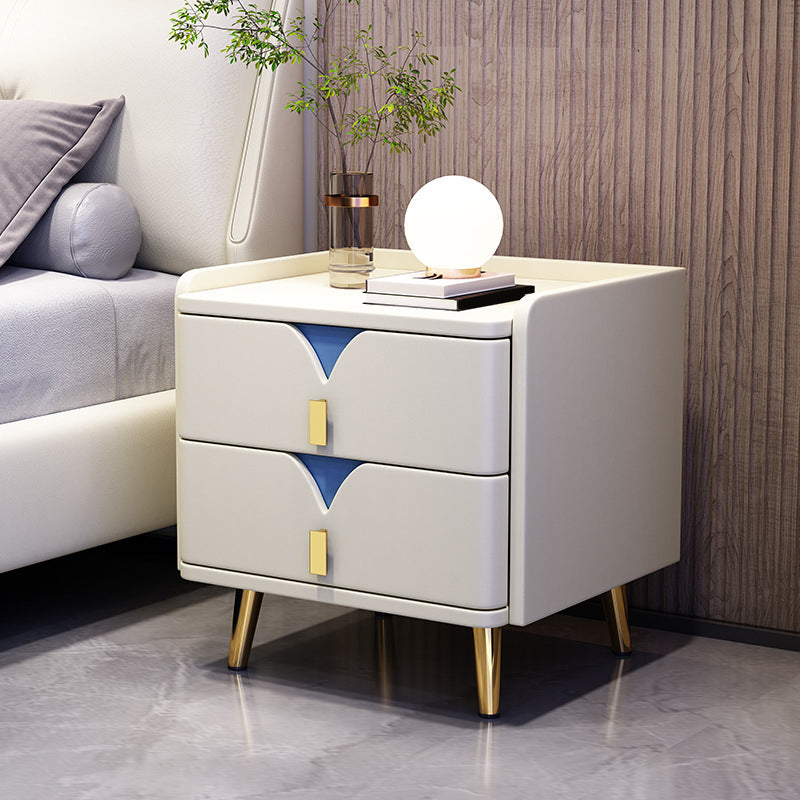 Solid Wood Bed Nightstand Contemporary Bedside Cabinet for Bedroom