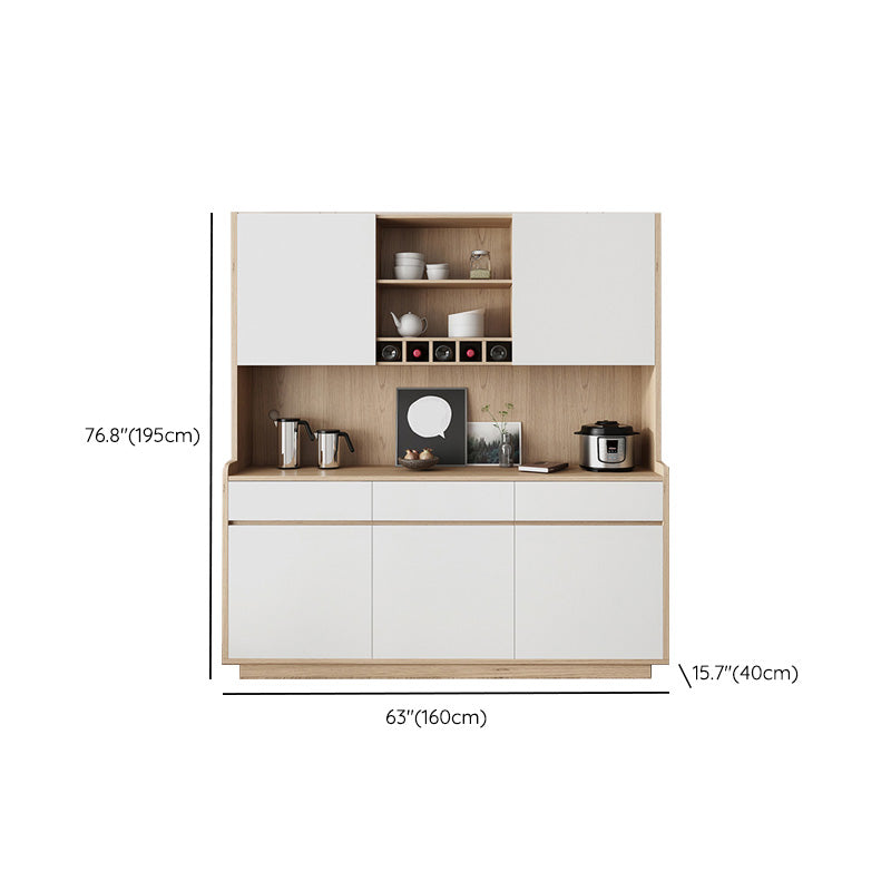 Modern Style Credenza Door Engineered Wood Sideboard for Kitchen