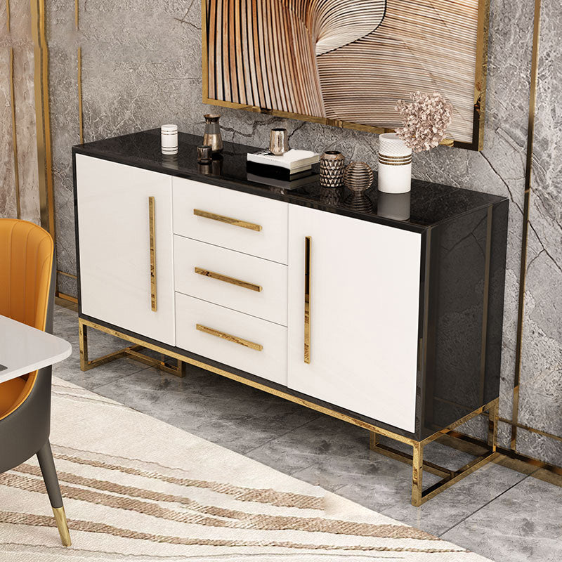 Glam Cabinets Mirrored Buffet 3-Drawer and 2-Door Buffet Sideboard