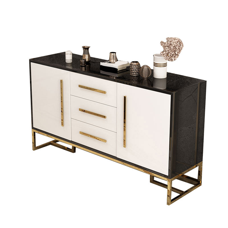 Glam Cabinets Mirrored Buffet 3-Drawer and 2-Door Buffet Sideboard