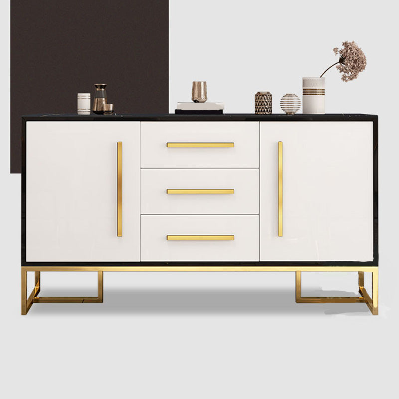 Glam Cabinets Mirrored Buffet 3-Drawer and 2-Door Buffet Sideboard