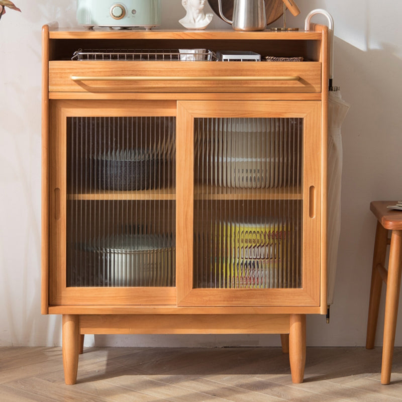 Wooden Home Sideboard Modern Minimalist Rectangular Side Board with Door