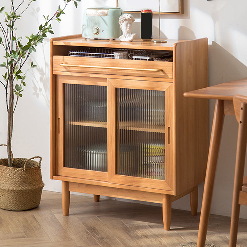 Wooden Home Sideboard Modern Minimalist Rectangular Side Board with Door