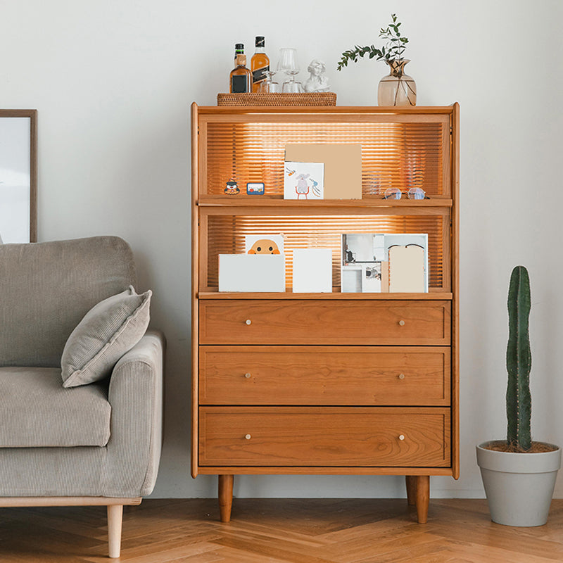 49.5"H Home Sideboard Modern Storage Sideboard with Glass Doors