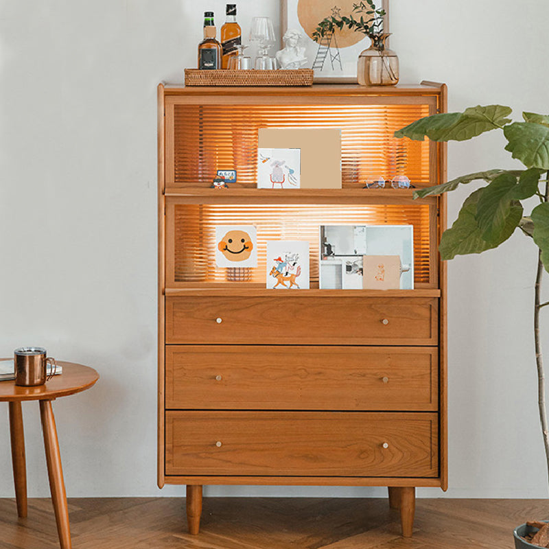 49.5"H Home Sideboard Modern Storage Sideboard with Glass Doors