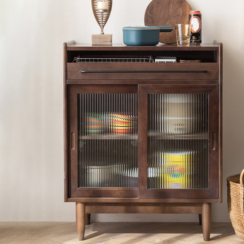 Wooden Side Board with Cabinet Door Modern Minimalist Sideboard