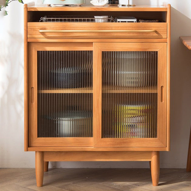 Wooden Side Board with Cabinet Door Modern Minimalist Sideboard