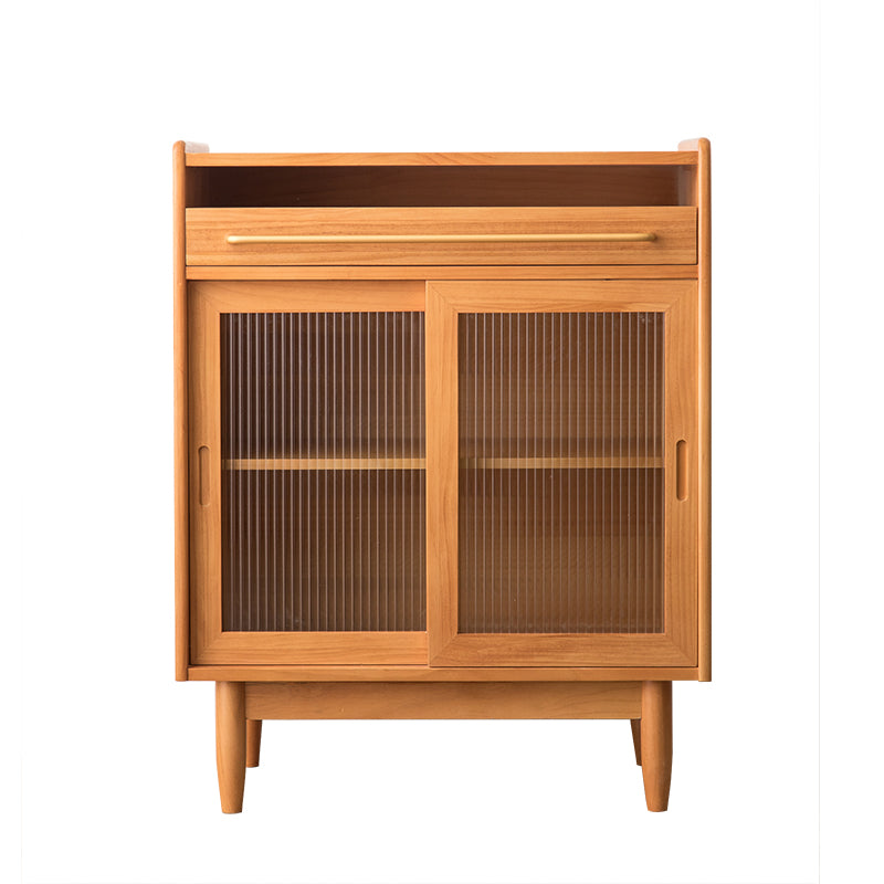 Wooden Side Board with Cabinet Door Modern Minimalist Sideboard