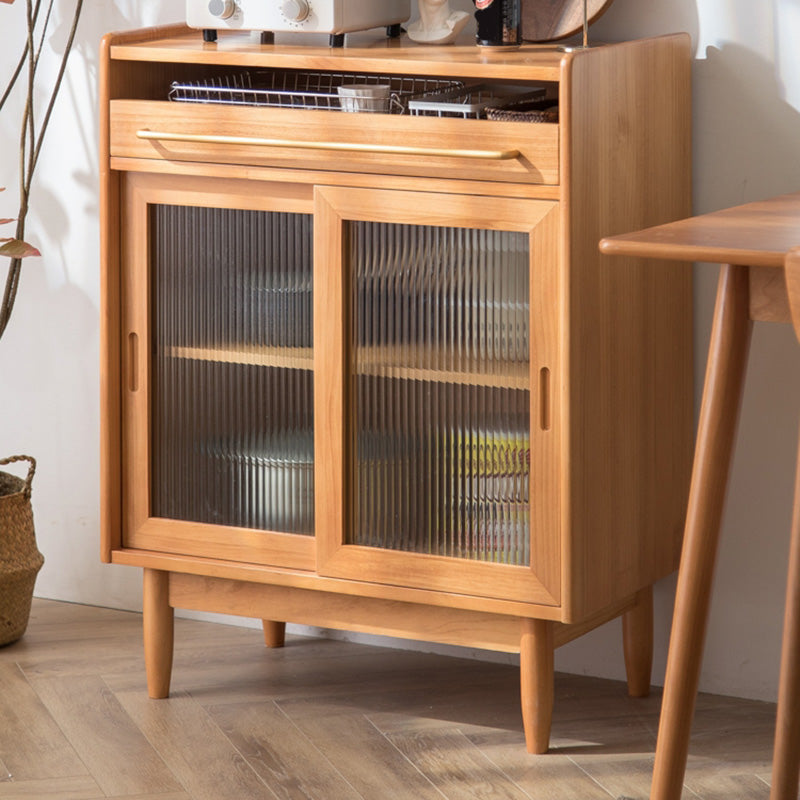 Wooden Side Board with Cabinet Door Modern Minimalist Sideboard