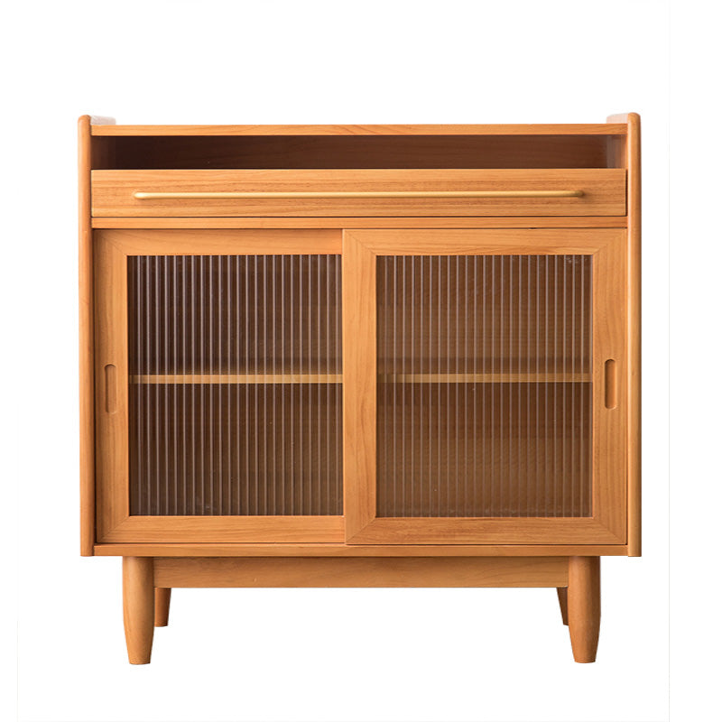 Wooden Side Board with Cabinet Door Modern Minimalist Sideboard