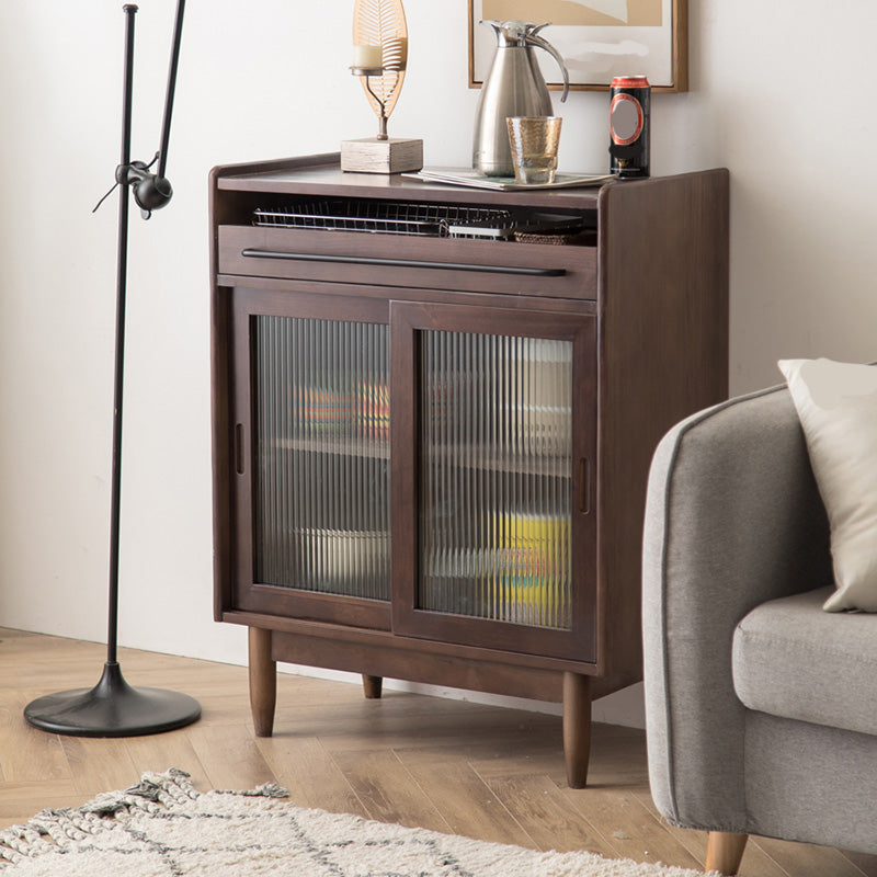 Wooden Side Board with Cabinet Door Modern Minimalist Sideboard