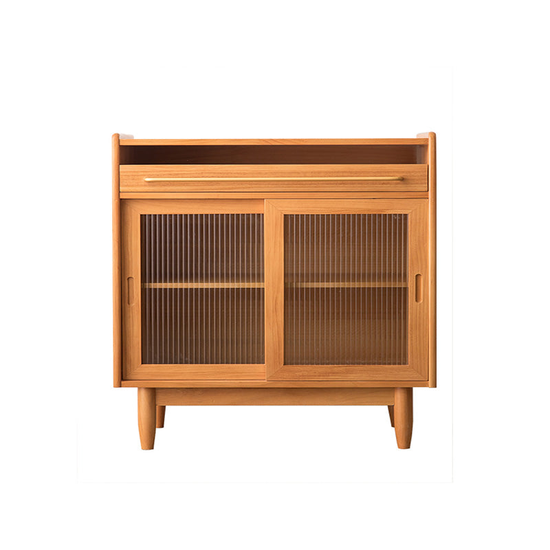 Wooden Side Board with Cabinet Door Modern Minimalist Sideboard