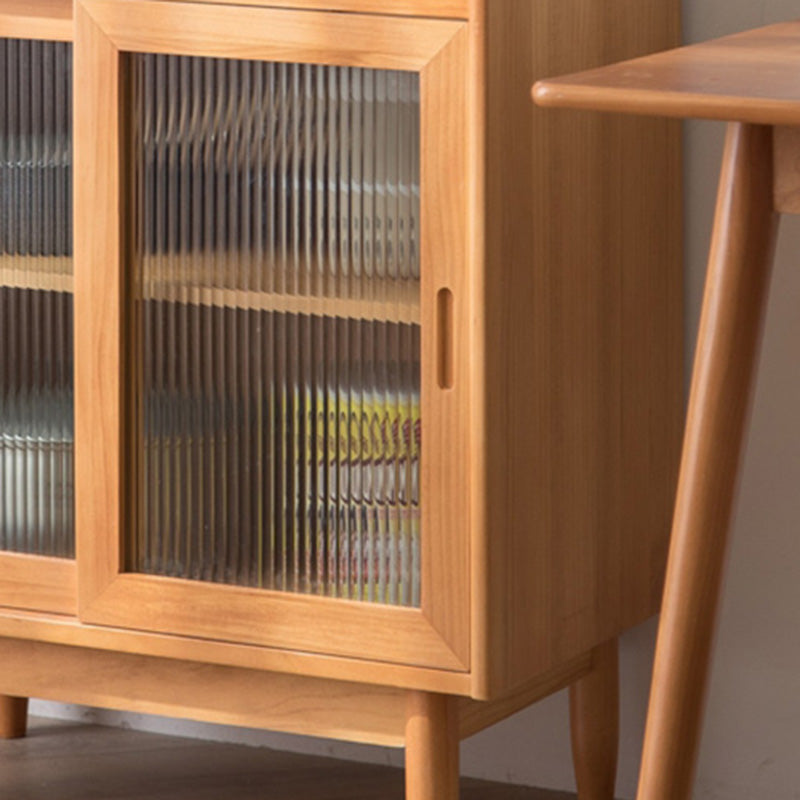 Wooden Side Board with Cabinet Door Modern Minimalist Sideboard