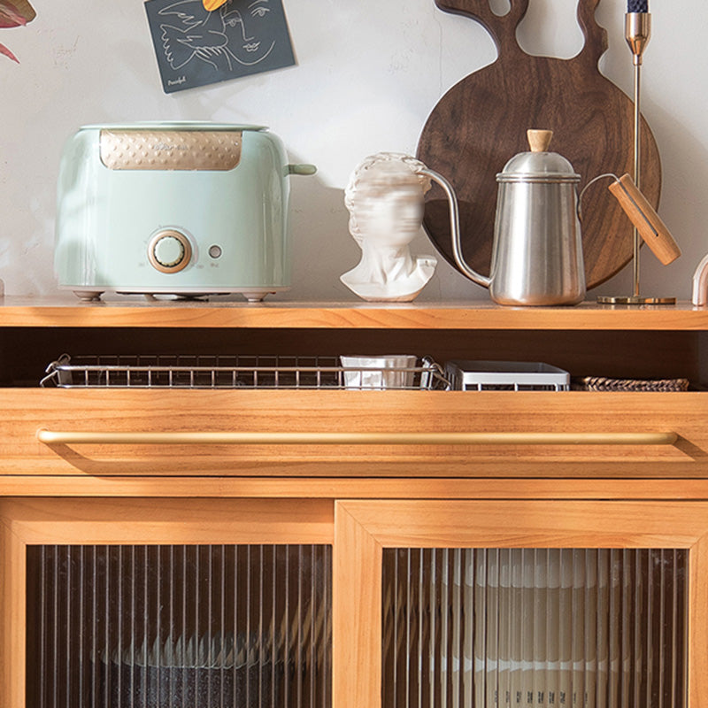 Wooden Side Board with Cabinet Door Modern Minimalist Sideboard